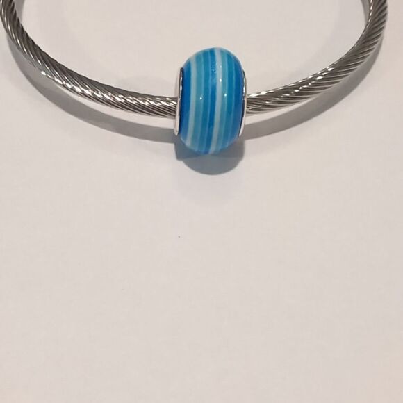 Pandora Silver Bracelet with Blue Charm - Picture 2 of 4